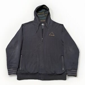 Vintage Burton‎ Men's XL Black Full Zip Sherpa Lined Hoodie Y2K